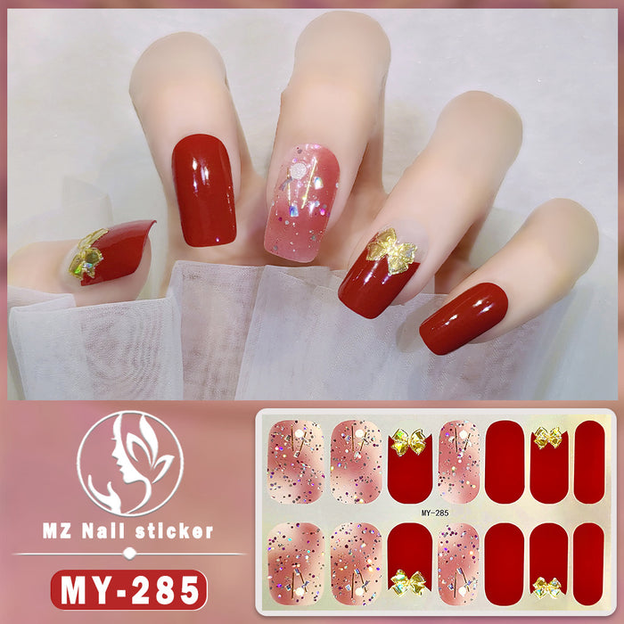 Wholesale 14 Pieces/sheet Butterfly Bake Free Gel Nails Kits Nail Stickers JDC-NS-ARS002