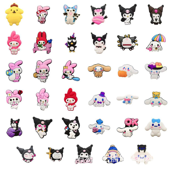 Wholesale 100 Pcs Shoe Flower Shoe Buckle Hole Shoe Accessories PVC Soft Glue Jewelry