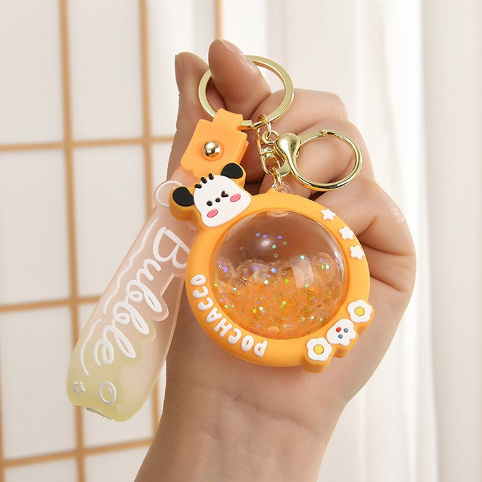 Wholesale Cartoon Quicksand Swim Ring Keychain
