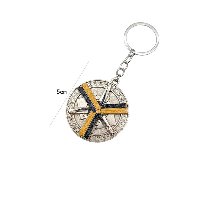 Wholesale Alloy throwing knife backpack keychain