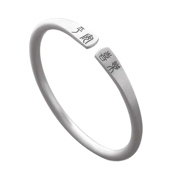 Wholesale Silver plated bracelet solid retro matte adjustable opening bracelet friend