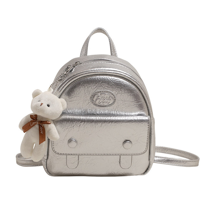 Wholesale Simple backpack, solid color, stylish mini handbag, versatile and high-end student bag