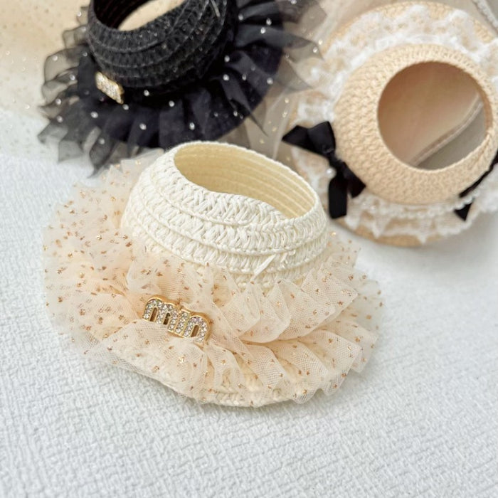 Wholesale Straw Hat Fairy Fluttering Ears Doll Hat Empty Top Hat