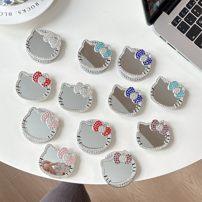 Wholesale Rhinestone Glass Mirror Cat Phone Grips