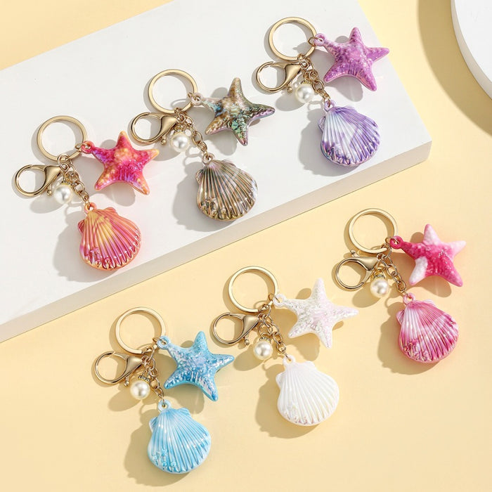 Wholesale Marine Life Watercolor-Style Keychain