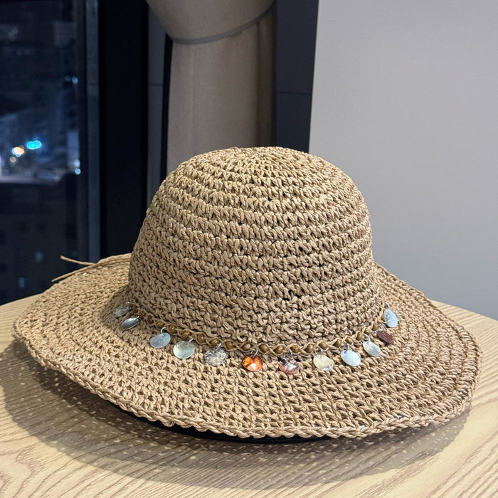 Wholesale Fisherman Hat Women's Summer Large Brim Sun Hat Sun Protection Straw Hat