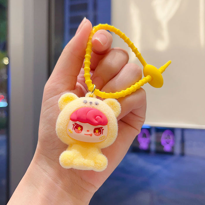 Wholesale Flocked  Keychain  Big Cousin Doll Pendant Accessory Exquisite Ornament Desktop Decoration Gift