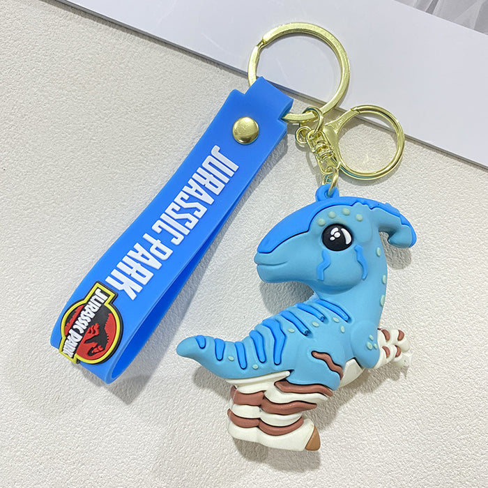 Wholesale Dinosaur keychain Tyrannosaurus Rex Triceratops cartoon doll car keychain small gift