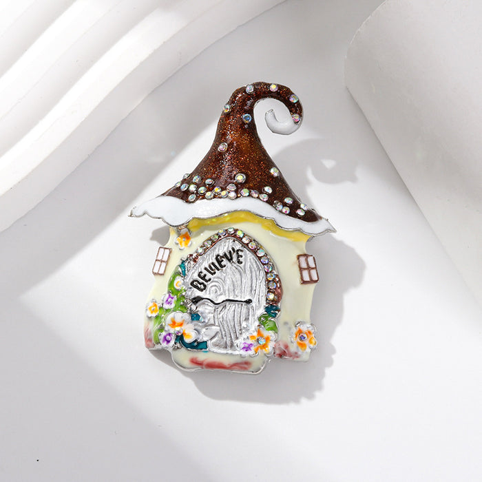 Wholesale Christmas house brooch