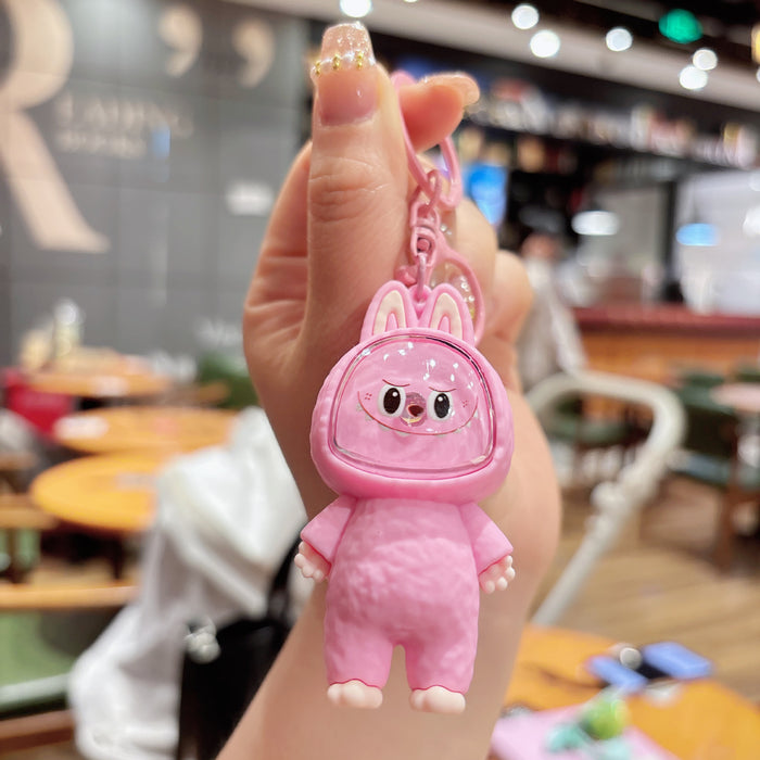 Wholesale Creative cartoon illuminated keychain figurine, car couple bag pendant, student backpack ornament