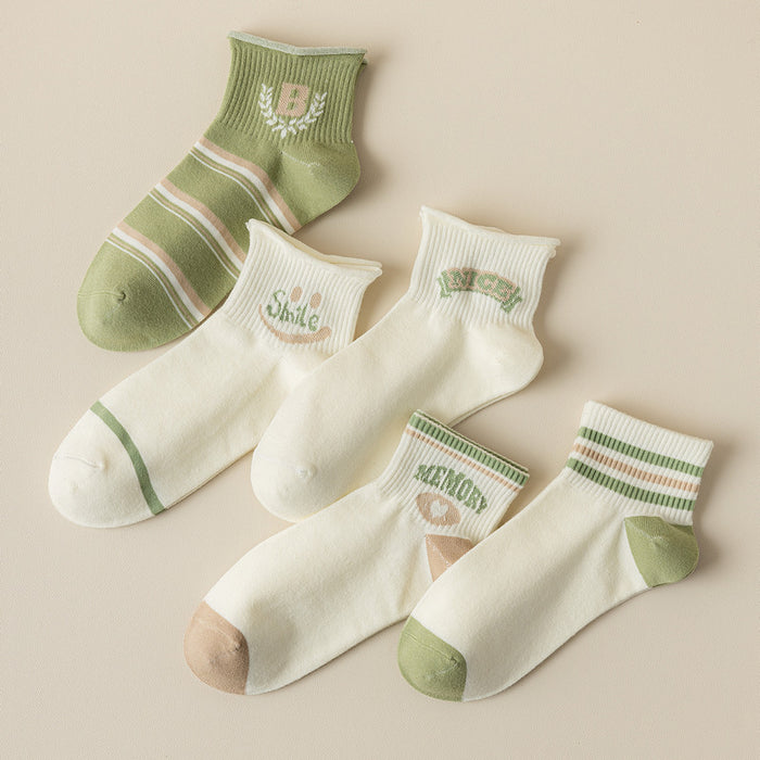 Wholesale Combed cotton short tube women's socks with new rolled edge and loose mouth socks