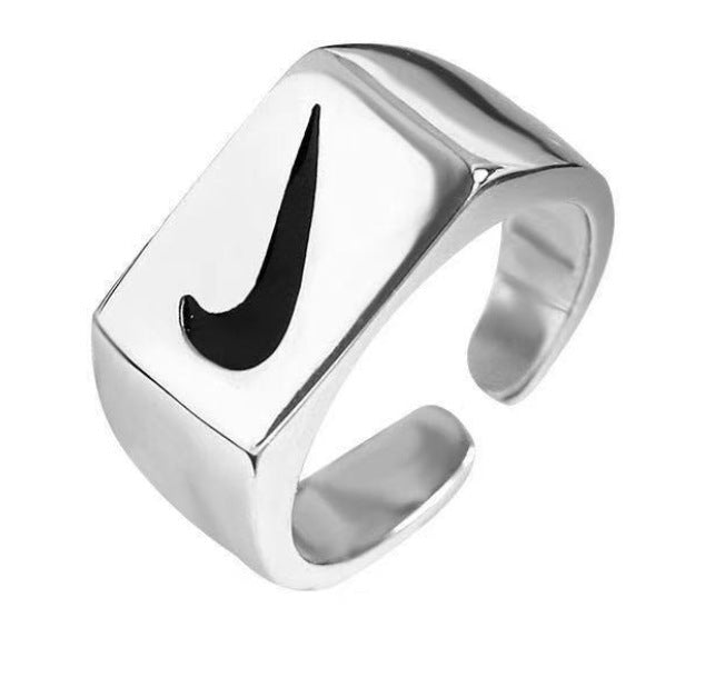 Wholesale Adjustable Tick Symbol Metal Ring JDC-RS-Lanx002