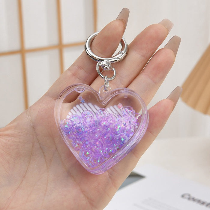 Wholesale Acrylic oil-filled pendant,  glow-in-the-dark iceberg cup keychain