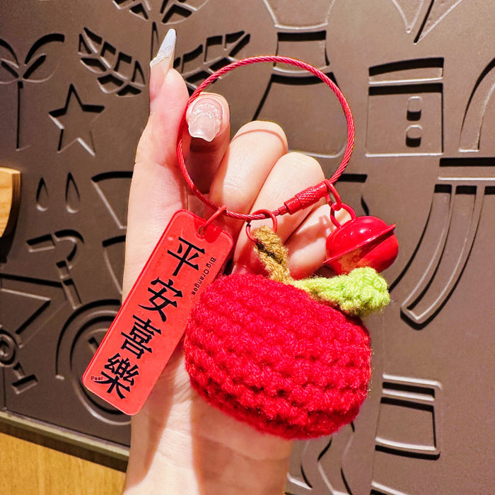 Wholesale Knitted yarn keychain bag pendant keychain