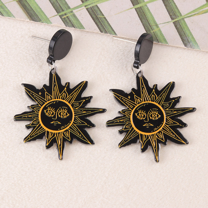 Wholesale  Funny Earrings Syringe Acrylic Earrings Sun Banana Planet Earrings Ear Accessories