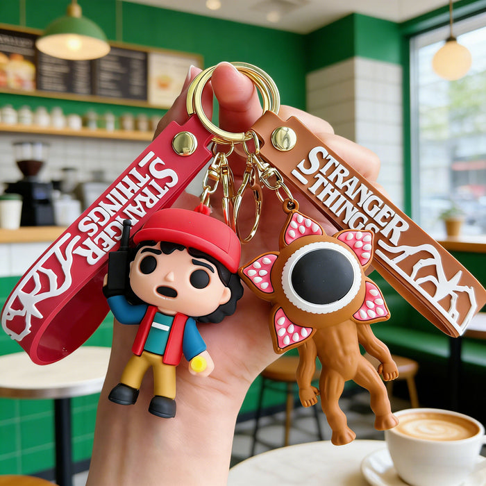 Wholesale Cartoon Dustin Silicone Keychain Car Key Accessory Bag Charm Trendy Gift Boutique Resale MOQ≥2