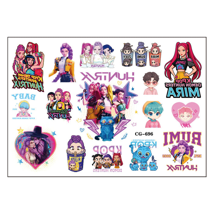 Wholesale KPOP Tattoo Stickers Cartoon Kids Decorative Stickers