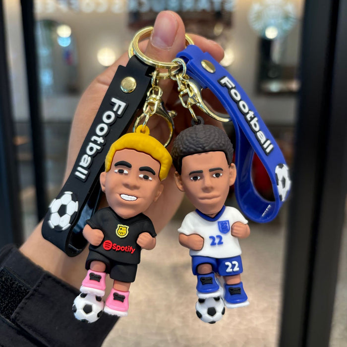 Wholesale 2pcs World Cup Cartoon Football Star Keychain Fashion Accessory Fan Gift
