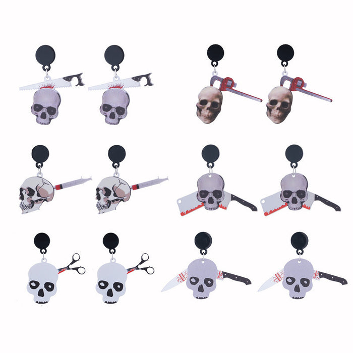 Wholesale  Series Earrings Horror Night Party Horror Funny Skeleton Dark Earrings for Women