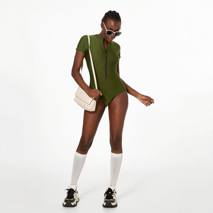 Wholesale New swimsuit long sleeved sunscreen one-piece bikini short sleeved surfing suit swimsuit swimsuit