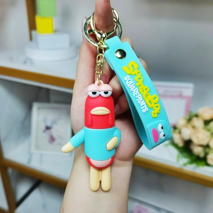 Wholesale Metal Funny Fish Character Keychain for Bag Charm Car Key Accessory Stylish Decorative Gift MOQ≥2