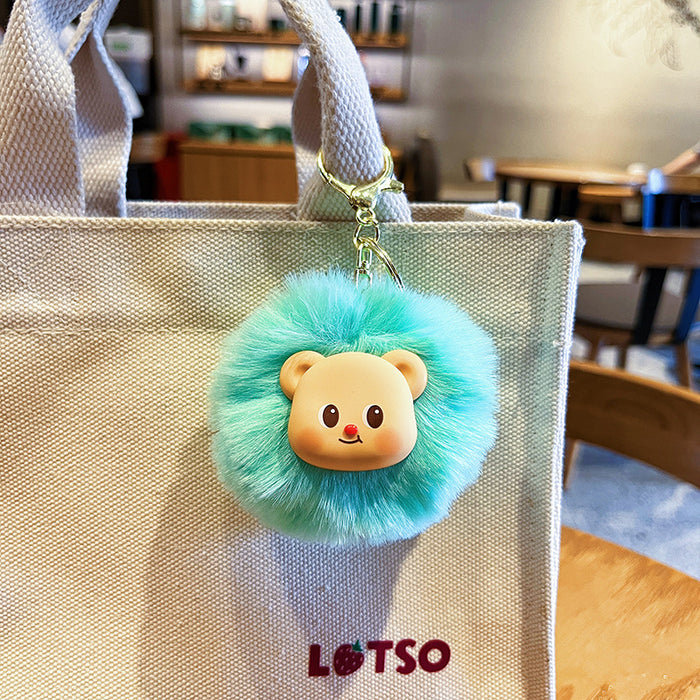 Wholesale Creative Plush Cream Bear Keychain Cute Cartoon Doll Bag Pendant