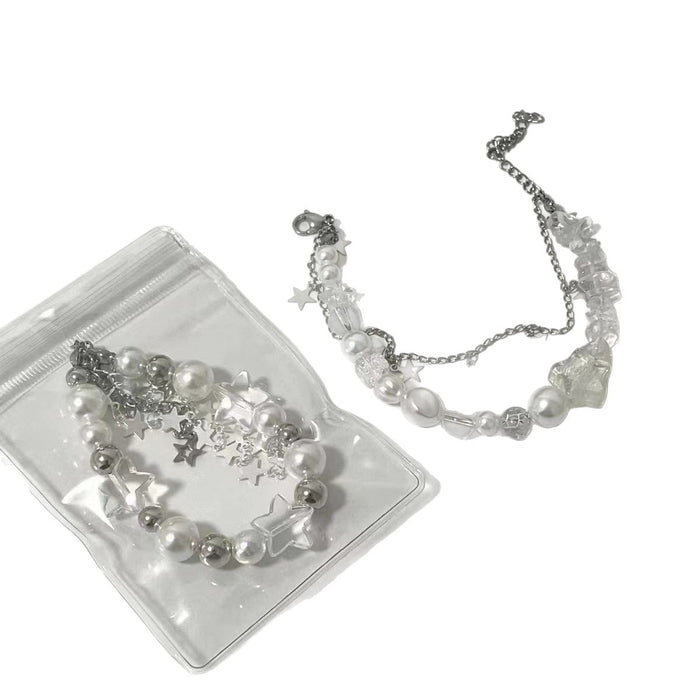 Wholesale Heart Zircon Bracelet for Girls Ins Simple Student Heart-Shaped Bracelet Versatile