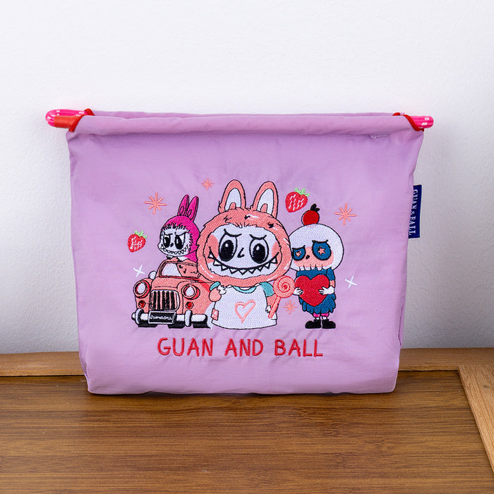 Wholesale Needle Embroidered Donut Mini Bag Mini Shoulder Crossbody Bag Handbag Canvas Bag