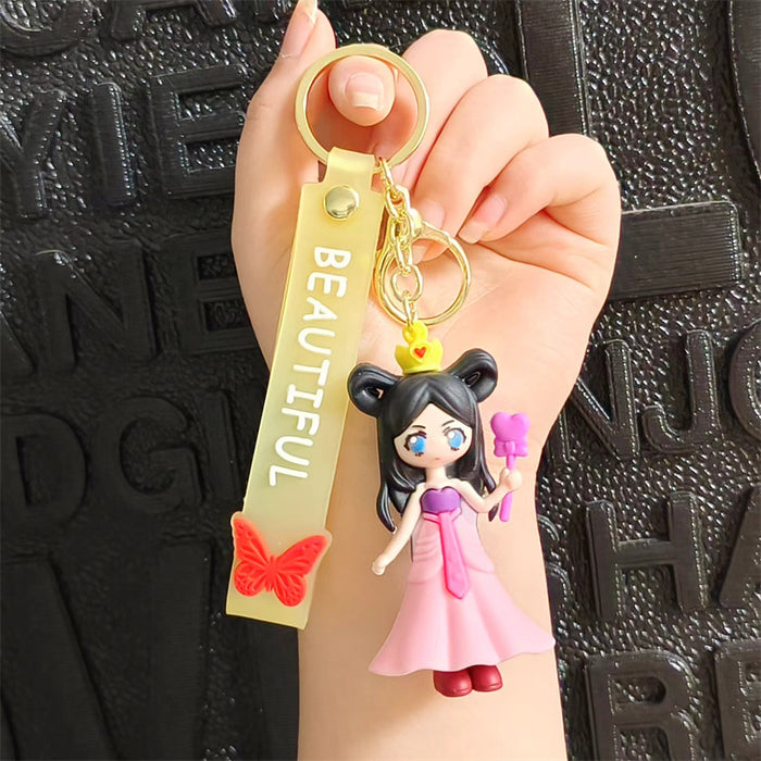 Wholesale Cartoon Silicone Doll Keychain JDC-KC-HaoXi003