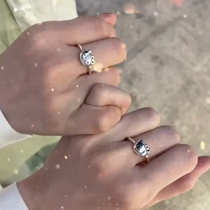 Wholesale Silver plated open ring, cute and adorable