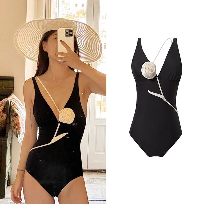 Wholesale One piece swimsuit slimming seaside hot spring vacation sexy high-end