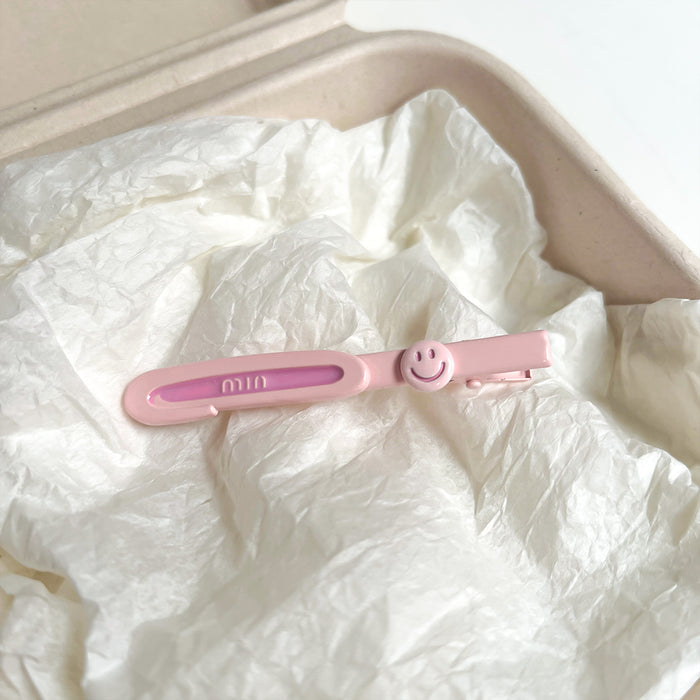 Wholesale Smiling face hair clip, broken hair, forehead bangs, no trace clip, cute hair accessories