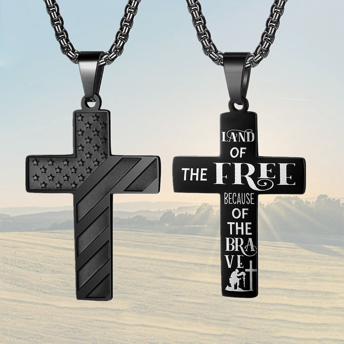 Wholesale Cross necklace stainless steel chain pendant