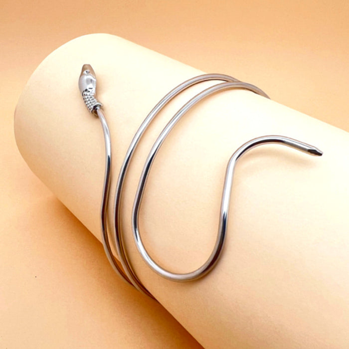 Wholesale Exaggerated Serpentine Bracelet Retro Fashion Twisted Wrapped Alloy Animal Arm Ring Personalized Sleeve Hoop