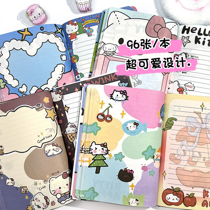 Wholesale 5pcs split mirror cat series color page hard cover cartoon  notebook hand account diary