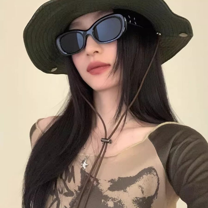 Wholesale Large brimmed sun hat, outdoor hiking sun hat, fashionable and versatile, rollable fisherman hat