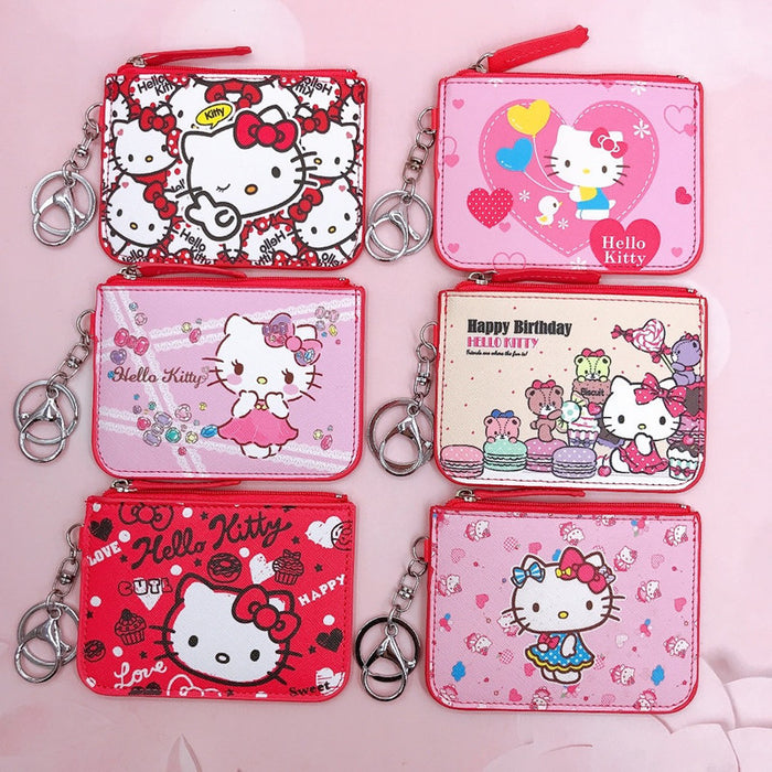 Wholesale PU Cartoon Printing with Key Ring Card Holder Coin Purse JDC-WT-YaLL018