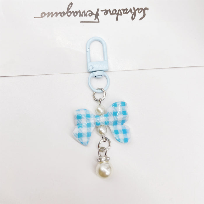 Wholesale Soft Touch Lacquer Bow Keychain Mixed Color Plastic Bag Charm MOQ≥2