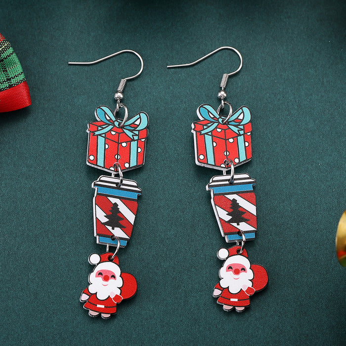 Wholesale Christmas  Christmas Tree Coffee ing Earrings