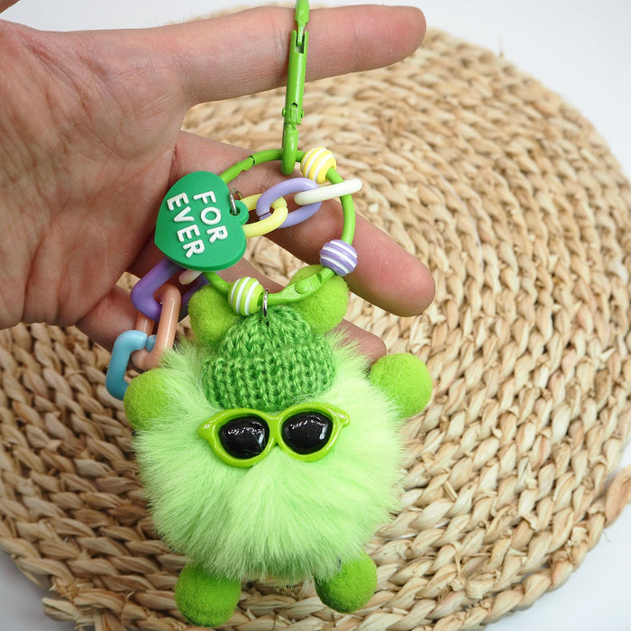 Wholesale Handcrafted DIY plush ball toy pendant for keychains