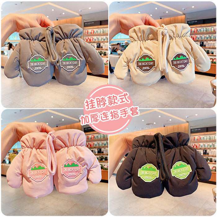 Wholesale Baby Bear Cotton Children' s Gloves Cartoon Winter Warmth