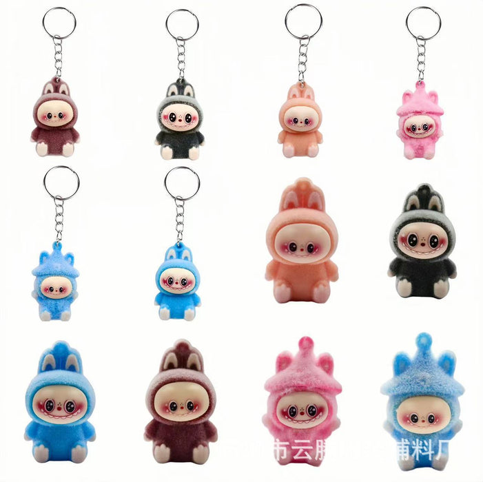 Wholesale 30pcs Flocking cute pendant keychain bag ornament creative plush gift