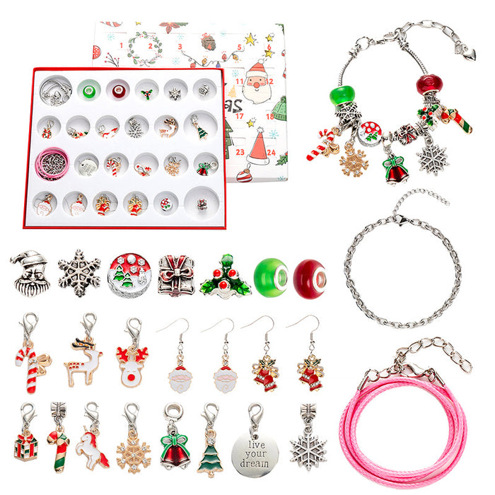 Wholesale Christmas DIY Bracelet Blind Box Gold 31 Grid Advent Calendar Jewelry Accessory Gift