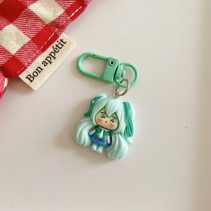 Wholesale Cute cartoon keychain pendant backpack hanging accessory with accessories