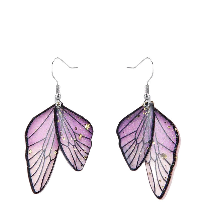 Wholesale Acrylic Butterfly Wing Earrings Vintage Style Fashion Accessory