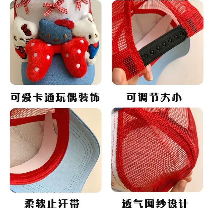 Wholesale Cute Cat Bow Cap Children Small Breathable Baseball Cap