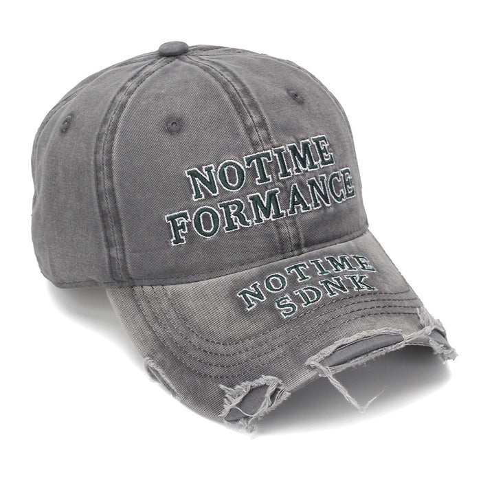 Wholesale Chic Vintage Baseball Cap with Letter Embroidery Sun Protection Unisex Summer Gift