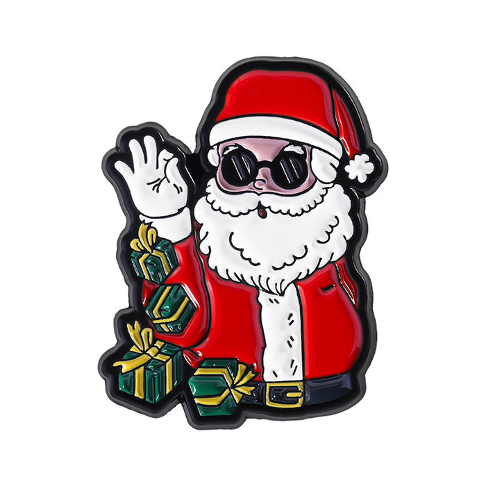 Wholesale Christmas personalized versatile cartoon metal brooch