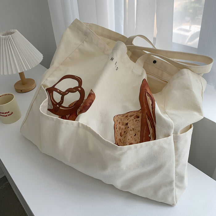 Wholesale Canvas Bag Single Shoulder, Niche Tote Bag, Cross-Border Supply
