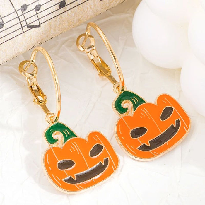 Wholesale Pumpkin Earrings Halloween Personality Party Earrings